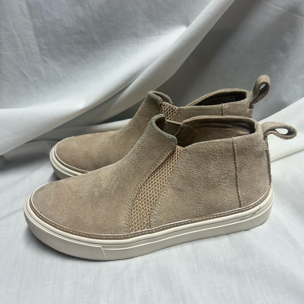 Toms Womens Bryce Beige Suede Slip On Shooties Shoes 6 - Picture 5 of 12